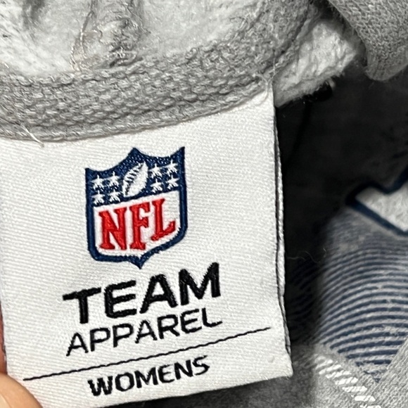 New England Patriots Womens Gray NFL Hoodie Sports Zip Up Sweatshirt - Picture 3 of 3